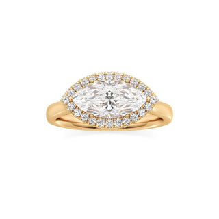 Elira Marquise Halo Plain Band