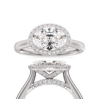 Elira Marquise Halo Plain Band