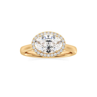 Elira Marquise Halo Plain Band