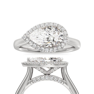 Elira Marquise Halo Plain Band