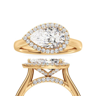 Elira Marquise Halo Plain Band