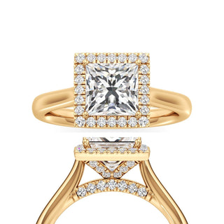 Elira Marquise Halo Plain Band