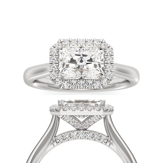 Elira Marquise Halo Plain Band