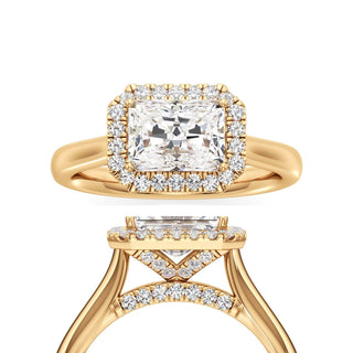 Elira Marquise Halo Plain Band