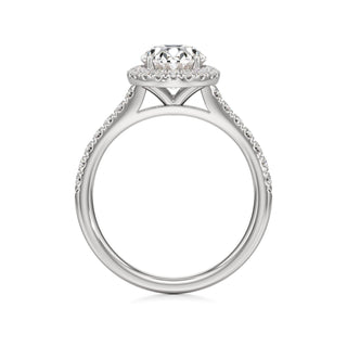 Elspeth Pear Halo with Diamond Band