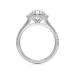Elspeth Pear Halo with Diamond Band