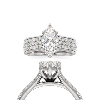 Elysian Round Wide Multi-Row Pave
