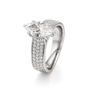 Elysian Round Wide Multi-Row Pave