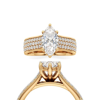 Elysian Round Wide Multi-Row Pave