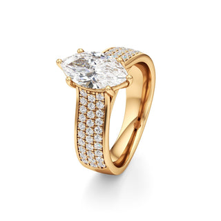 Elysian Round Wide Multi-Row Pave