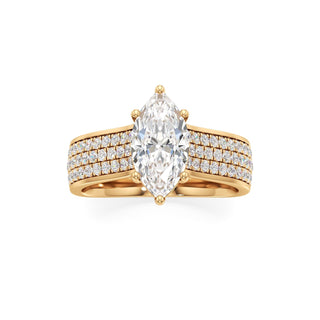 Elysian Round Wide Multi-Row Pave