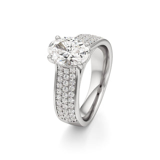 Elysian Round Wide Multi-Row Pave