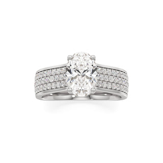 Elysian Round Wide Multi-Row Pave