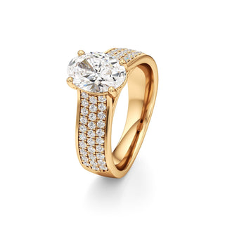 Elysian Round Wide Multi-Row Pave