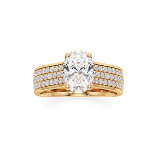 Elysian Round Wide Multi-Row Pave