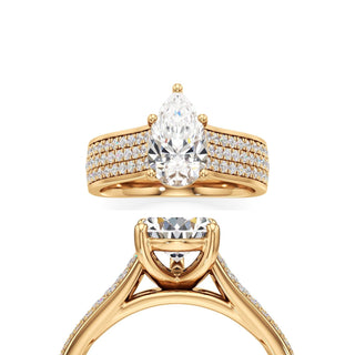 Elysian Round Wide Multi-Row Pave