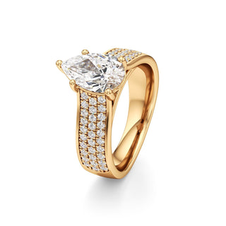 Elysian Round Wide Multi-Row Pave