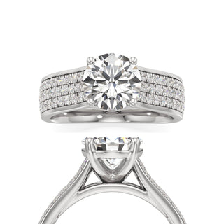 Elysian Round Wide Multi-Row Pave