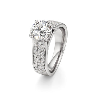 Elysian Round Wide Multi-Row Pave