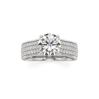 Elysian Round Wide Multi-Row Pave
