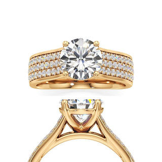 Elysian Round Wide Multi-Row Pave