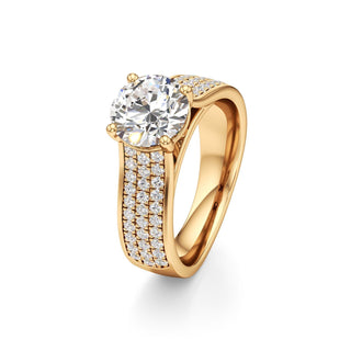 Elysian Round Wide Multi-Row Pave