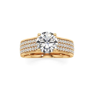 Elysian Round Wide Multi-Row Pave