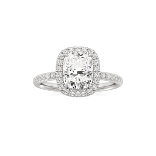 Gemma Emerald Halo with Diamond Band