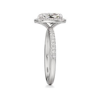 Gemma Emerald Halo with Diamond Band