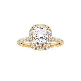Gemma Emerald Halo with Diamond Band