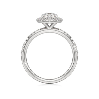 Gemma Emerald Halo with Diamond Band