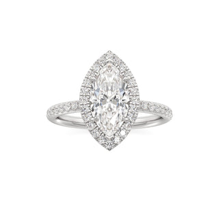 Gemma Emerald Halo with Diamond Band