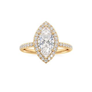 Gemma Emerald Halo with Diamond Band