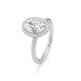 Gemma Emerald Halo with Diamond Band