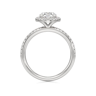 Gemma Emerald Halo with Diamond Band