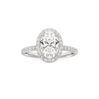 Gemma Emerald Halo with Diamond Band