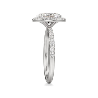 Gemma Emerald Halo with Diamond Band