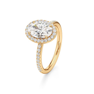Gemma Emerald Halo with Diamond Band