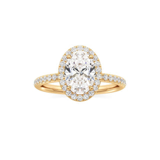Gemma Emerald Halo with Diamond Band