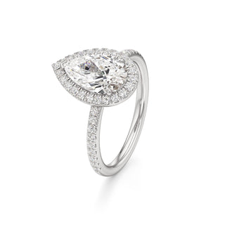 Gemma Emerald Halo with Diamond Band