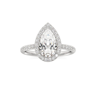 Gemma Emerald Halo with Diamond Band
