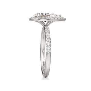 Gemma Emerald Halo with Diamond Band