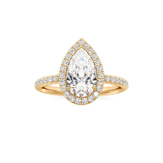 Gemma Emerald Halo with Diamond Band