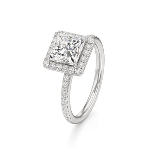 Gemma Emerald Halo with Diamond Band