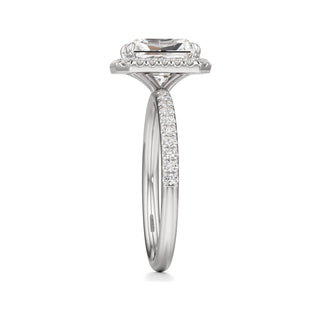 Gemma Emerald Halo with Diamond Band