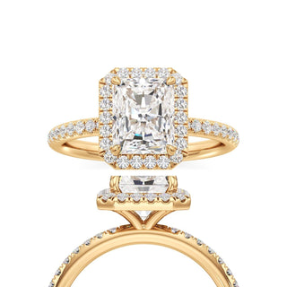 Gemma Radiant Halo with Diamond Band
