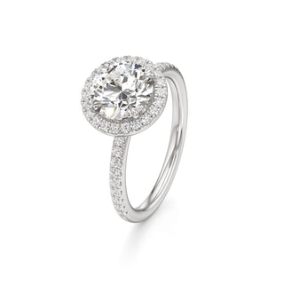 Gemma Emerald Halo with Diamond Band