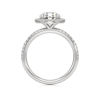 Gemma Emerald Halo with Diamond Band