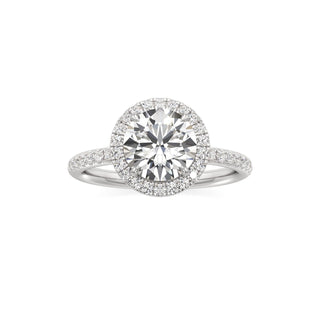 Gemma Emerald Halo with Diamond Band