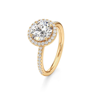Gemma Emerald Halo with Diamond Band